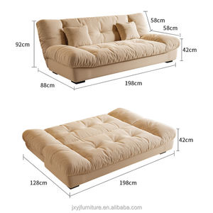 Sofá Cama Nube de Doble Uso, Diseño Moderno Ultrasuave para Apartamentos Pequeños y Alquileres, Tapicería de Tela Duradera Plegable Integrada - Product Image 5