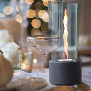 Xách tay thép không gỉ <span class=keywords><strong>Mini</strong></span> Bio Ethanol lò sưởi hiện đại ra cửa nóng lốc xoáy ngọn lửa kim loại bàn hố lửa với thủy tinh - Product Image 6