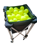 Voiture de tennis Chariot de tennis Ramasser le panier de collecte de cadre de balle, Softball Baseball Double poisson Tables pliantes Tennis