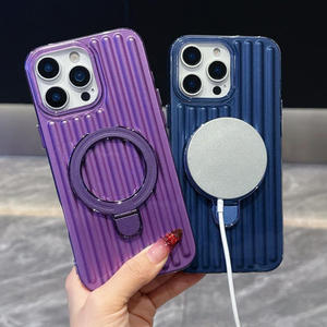 Custodia protettiva con supporto per bagaglio magnetico in TPU a righe verticali per <span class=keywords><strong>iPhone</strong></span> <span class=keywords><strong>Apple</strong></span> 16 Pro Max 17 Air 15 <span class=keywords><strong>14</strong></span> Plus 13 12 Pro - Product Image 2