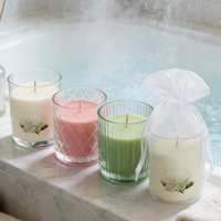 DIY Aromatherapie Gel-Wachskerze Transparenter Glasbecher 100ml Umweltfreundliche Weihnachtskerzenflasche mit Deckel