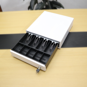 Cajón <span class=keywords><strong>de</strong></span> efectivo personalizado y económico <span class=keywords><strong>de</strong></span> la marca SPRT con 5 compartimentos para billetes y 8 para monedas, mecanismo <span class=keywords><strong>de</strong></span> rodillos y cerradura con llave para tiendas minoristas, ideal para venta al por mayor. - Product Image 5