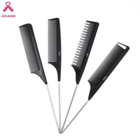 Peigne en plastique avec Logo personnalisé pour Salon de coiffure, peigne professionnel en carbone pour queue de Rat