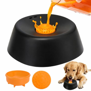 Venta al por mayor OEM: Cuencos de alimentación lenta para perros con bola rodante para golosinas líquidas, cuenco de entrenamiento, cuenco antiderrame y anti-lamido para todas las razas. - Product Image 1