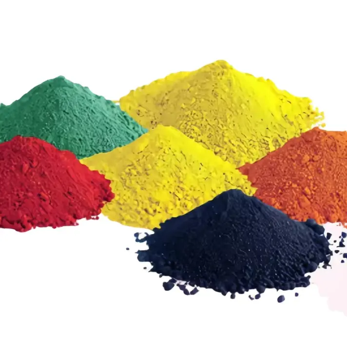 Precio al por mayor Fe2o3 pigmento en polvo sintético Amarillo/azul/óxido de hierro para hormigón/tinta
