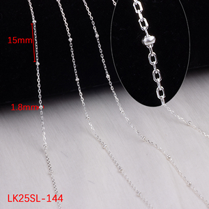 Catena <span class=keywords><strong>satellitare</strong></span> Multi-dimensione 1.7-3mm S925 catena di perline in argento Sterling per bracciale fai da te creazione di componenti per gioielli - Product Image 5
