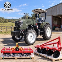 Tracteur agricole FULCORE avec contrepoids avant et arrière, haute efficacité de travail pour le labour rotatif, 4 roues motrices, livraison gratuite