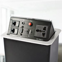 Enchufe Inteligente de Mesa con Estándar de Enchufe para EE. UU./UE/AU, Toma de Corriente Retráctil Oculta de Aluminio, Enchufe Emergente para Oficina y Sala de Conferencias