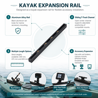 Rail de guidage en aluminium personnalisé pour kayak et canoë, système de glissière pour accessoires de kayak, support pour cannes à pêche