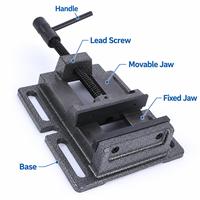 Pince plate robuste TEBAK 3/4/5/6 pouces pour perceuse d'établi, perceuse électrique, support de perceuse, petit étau spécial pour le travail du bois