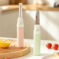 Roestvrijstalen groenteschiller, multifunctioneel fruit- en aardappelschilmes met ergonomische handgreep voor de keuken