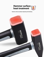 Marteau de machiniste 300g certifié GS avec manche en fibre de verre durable personnalisable OEM pour le travail du métal.