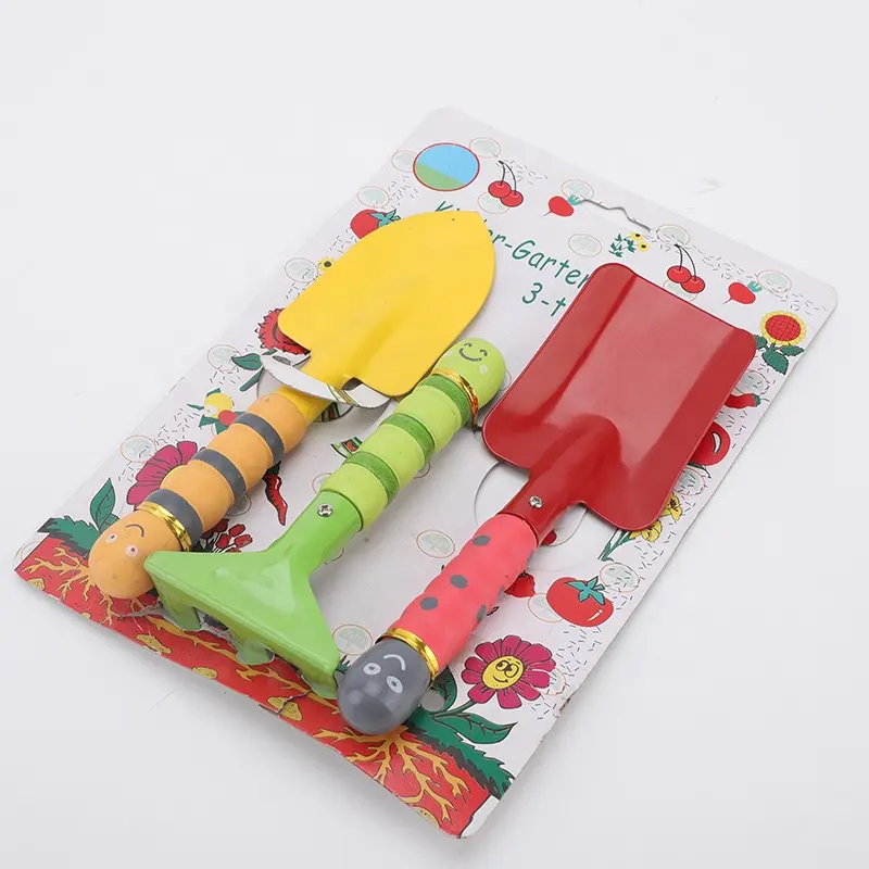 Outils de jardin couleur bonbon pour enfants Mini truelle en métal Outils de jardinage Truelle Râteau Pelle pour enfants