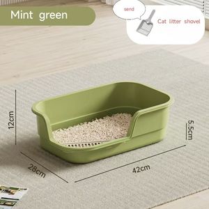 Caja de Arena Clásica Resistente para Gatos, Ecológica, Biodegradable, de Plástico Grueso y Silicona Resistente a Arañazos, para la Eliminación de Desechos de Mascotas - Product Image 4