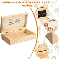 Boîte en bois personnalisée 10cm x 10cm, boîte à souvenirs pour bébé, coffret de rangement en bois, coffret cadeau en bois, boîtes en bois pour cadeaux de bébé