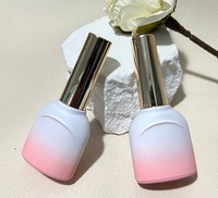 Flacon de vernis à ongles en verre de luxe personnalisé en gros de 10 ml, récipient vide coloré pour cosmétiques