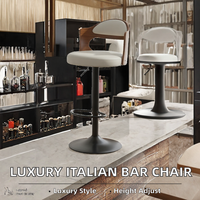 Tabouret haut moderne en bois massif pivotant avec base en acier inoxydable, design écologique pour salon, cuisine, mariage et hôtel