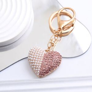 Llavero de Metal con Diamantes en Forma de Corazón de Alta Calidad, Llavero de Moda con Diamantes de Imitación para Colgante de Perlas con Forma de Corazón, Amuleto para Bolsos, Regalo - Product Image 5