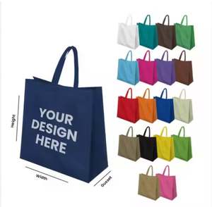 Sac de shopping en non-tissé bleu Klein de taille standard recyclé avec logo personnalisé pour l'emballage de cadeaux - Product Image 6