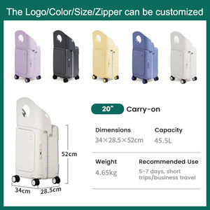 <span class=keywords><strong>2026</strong></span> सवारी-ऑन बच्चों का सूटकेस 20 इंच एंटी-रोल ब्रेक व्हील यूएसबी चार्जिंग पोर्ट कैरी-ऑन बेबी सीट सामान - Product Image 6