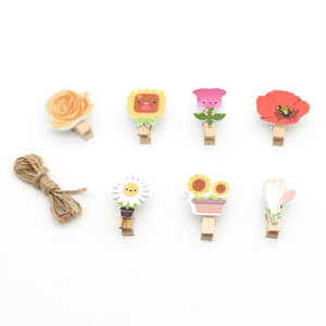 Bán Chạy Nhất Tùy Chỉnh 3.5Cm Phim Hoạt Hình Bằng Gỗ Clip Mini Dễ Thương Pegs Trẻ Em Thủ Công Đồ Chơi Cho Hình Ảnh Ghi Chú Quần Áo - Product Image 2