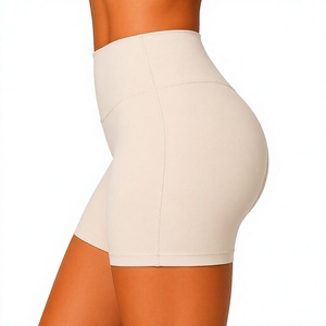 Pantalones cortos de ciclista de cintura alta para mujer, pantalones cortos deportivos elásticos para fitness, yoga y entrenamiento - Product Image 4