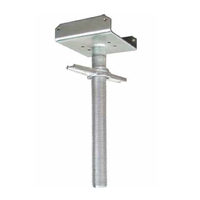 Poteaux de soutènement réglables électrogalvanisés, vérins hydrauliques avec plaque de base, utilisés dans les systèmes d'échafaudage
