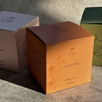 Boîte en papier gaufré élégante pour pots de bougies de luxe, flacons de parfum et emballages de marques de boutiques
