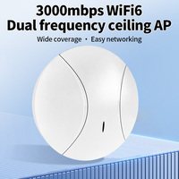 Punto de Acceso WiFi Inalámbrico 802.11ac/ac para Uso Doméstico, Router de Techo de Doble Banda Gigabit con Firmware OpenWRT MT7981B