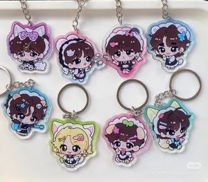 Vente en gros de porte-clés en acrylique double face personnalisés avec votre propre logo <span class=keywords><strong>Bt21</strong></span> Kpop - Product Image 6