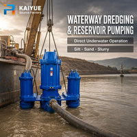 Pompa Pasir Listrik Submersible Kaiyue Direct Sale, Pompa Lumpur Submersible Pengaduk Tambang Aliran Tinggi untuk Pengerukan Pasir Sungai