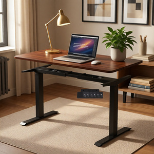 Electric Height Adjustable Computer <b>Desk</b> Dual Motor Quick Mount Model B Metal Frame Powder Coated Lifting Function Home Office - Product Image 1