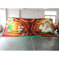 Bannière suspendue en polyester brillant imprimée par sublimation haute résolution personnalisée pour les activités promotionnelles, les ouvertures de entreprises