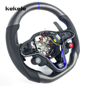 Volant de direction personnalisé en fibre de carbone véritable mate avec palettes de changement de vitesse pour <span class=keywords><strong>Volkswagen</strong></span> VW GOLF 8 MK8 GTI R - Product Image 3