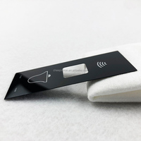 Système de contrôle d'ascenseur bouton fenêtre interrupteur panneau de verre sur mesure écran en soie noir Smart touch sensing verre trempé
