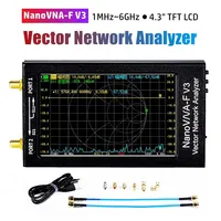Analyseur de réseau vectoriel NanoVNA-F V3 1 MHz-6 GHz avec écran 43 pouces, analyseur d'antenne HF VHF UHF, 801 points de balayage, noir