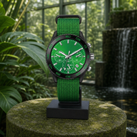 Montre-bracelet décontractée pour hommes, boîtier en alliage, bracelet en sangle de nylon, montre à quartz pour homme