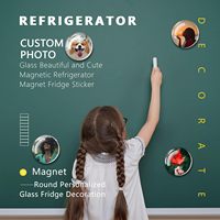 Aimant de réfrigérateur personnalisé en verre avec logo, aimants photo pour réfrigérateur avec design personnalisé pour la décoration de la maison, cadeau