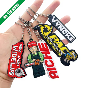 Custom 2d Soft Pvc Keychain <b>Key</b> <b>Chain</b> logo Soft Rubber Keychains Silicone Keyring Rubber Personalized 3d Customized - Product Image 3