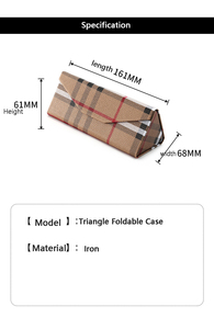 Caja de gafas de sol plegables triangulares con diseño de piel de serpiente a cuadros de papel Kraft escocés con logotipo personalizado - Product Image 2