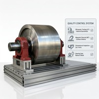 Ensemble de rouleaux de trunnion en fer forgé robuste OEM pour équipement de forage minier et rouleau de support de tambour de four rotatif