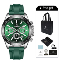 Montre décontractée pour homme Gohuos 59818, étanche, sportive, à quartz, bracelet en silicone, date automatique, aiguilles lumineuses, avec accessoires gratuits
