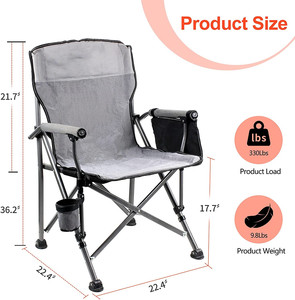 Venta al por mayor personalizado ligero nuevo diseño plegable playa camping silla con bolsa de refrigeración plegable para pesca al aire libre camping silla - Product Image 2