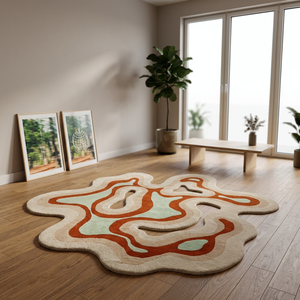 Fabricante de Alfombras de Lana Tejidas a Máquina |   Diseño Moderno Ecológico |   Base de Algodón de Alta Calidad de 1 Pulgada de Grosor |   Tamaños Personalizados - Product Image 3