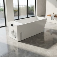 Vente directe du fabricant : Bain de glace en acrylique pur blanc/noir avec refroidisseur, nouveau modèle, bain de glace en acrylique avec refroidisseur 1 CV