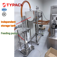 Machine de remplissage automatique TYPACK à 6 buses, 70 BPM ± 1%, à piston de précision pour shampoing, lotion, crème, essence, tonique, sérum pour le visage