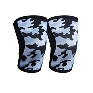 Genouillères professionnelles en nylon et coton de 7 mm pour la musculation, soutien par compression, soulagement de la douleur pour les squats et la marche à quatre pattes - Product Image 2