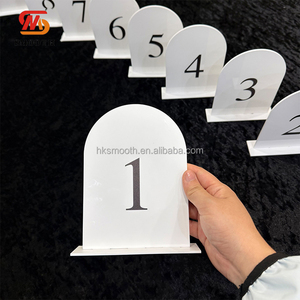 Números de Mesa Acrílicos Lisos, Base para Letreros de Número de Asiento, Accesorios para Bodas, Números de Mesa Acrílicos para Fiestas del 1 al 20 - Product Image 3
