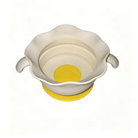 Nouvelle assiette à ventouse pliable en silicone pour tout-petits, en forme de nuage, bol d'apprentissage pour bébés, plat d'alimentation pour nourrissons