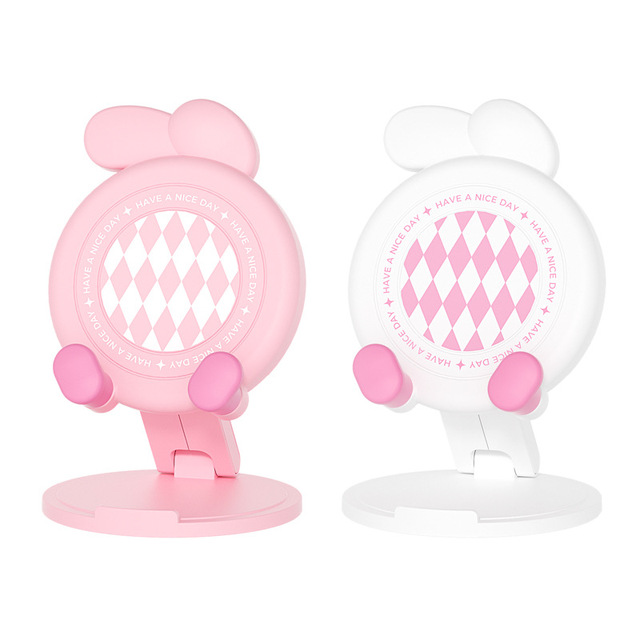 Cartoon Creative Folding Phone Holder Desktop Lazy Phone Stand Portable Cute Rotating Holder